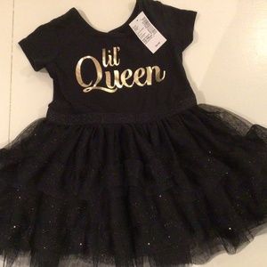 Childrens Place Lil Queen black dress